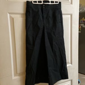 J. Crew wide leg high waist pants. Black wide leg crop with high waist